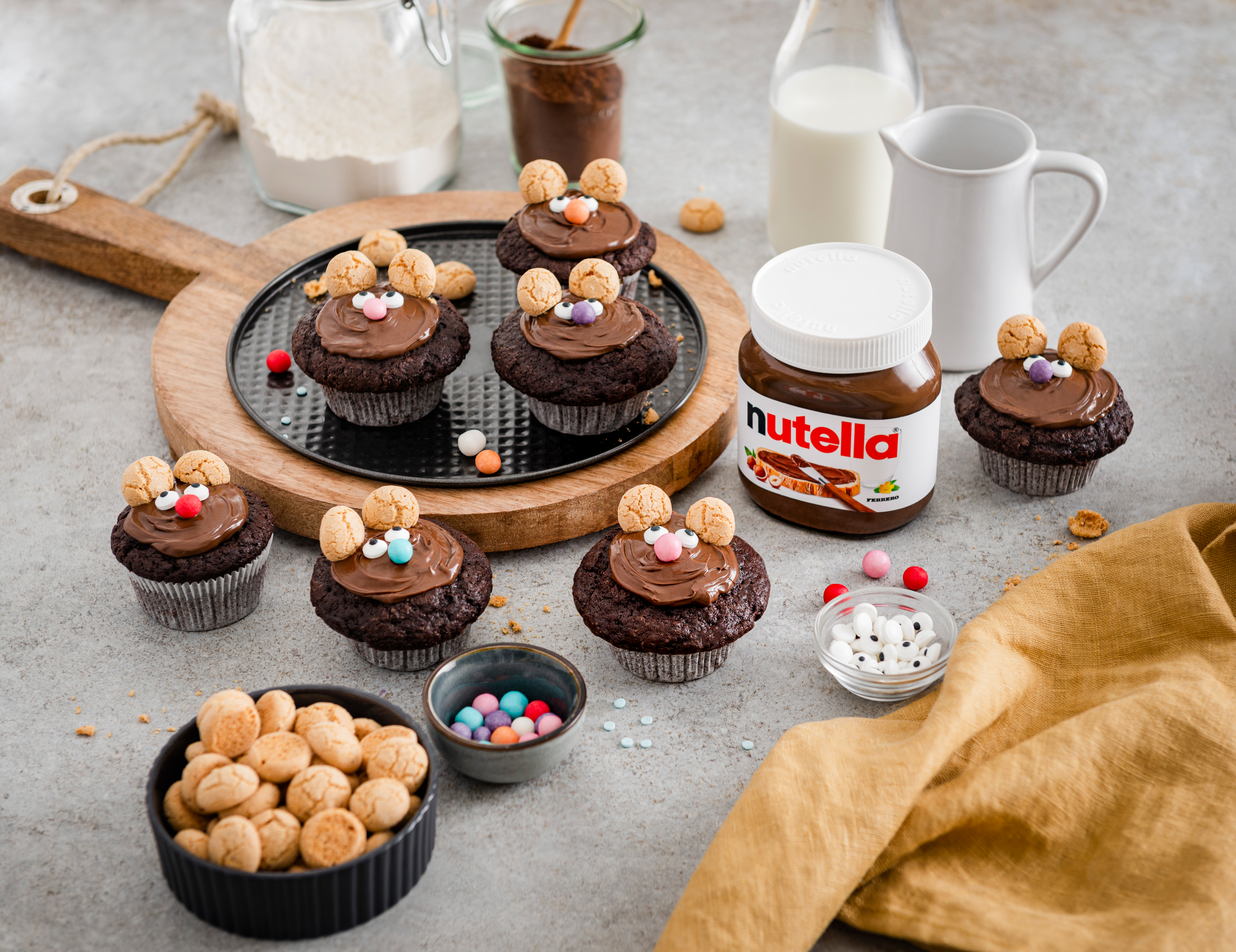Cupcake-Maus mit nutella® – Kreatives Muffin Rezept