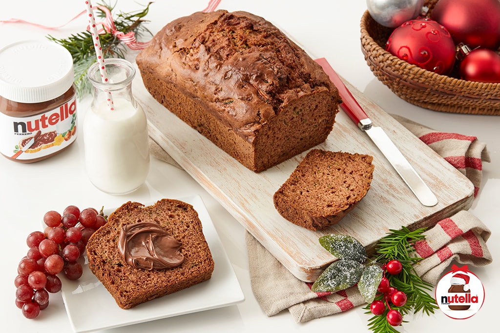 Christmas Bake Ahead Zucchini Bread with Nutella® | Holiday Recipes