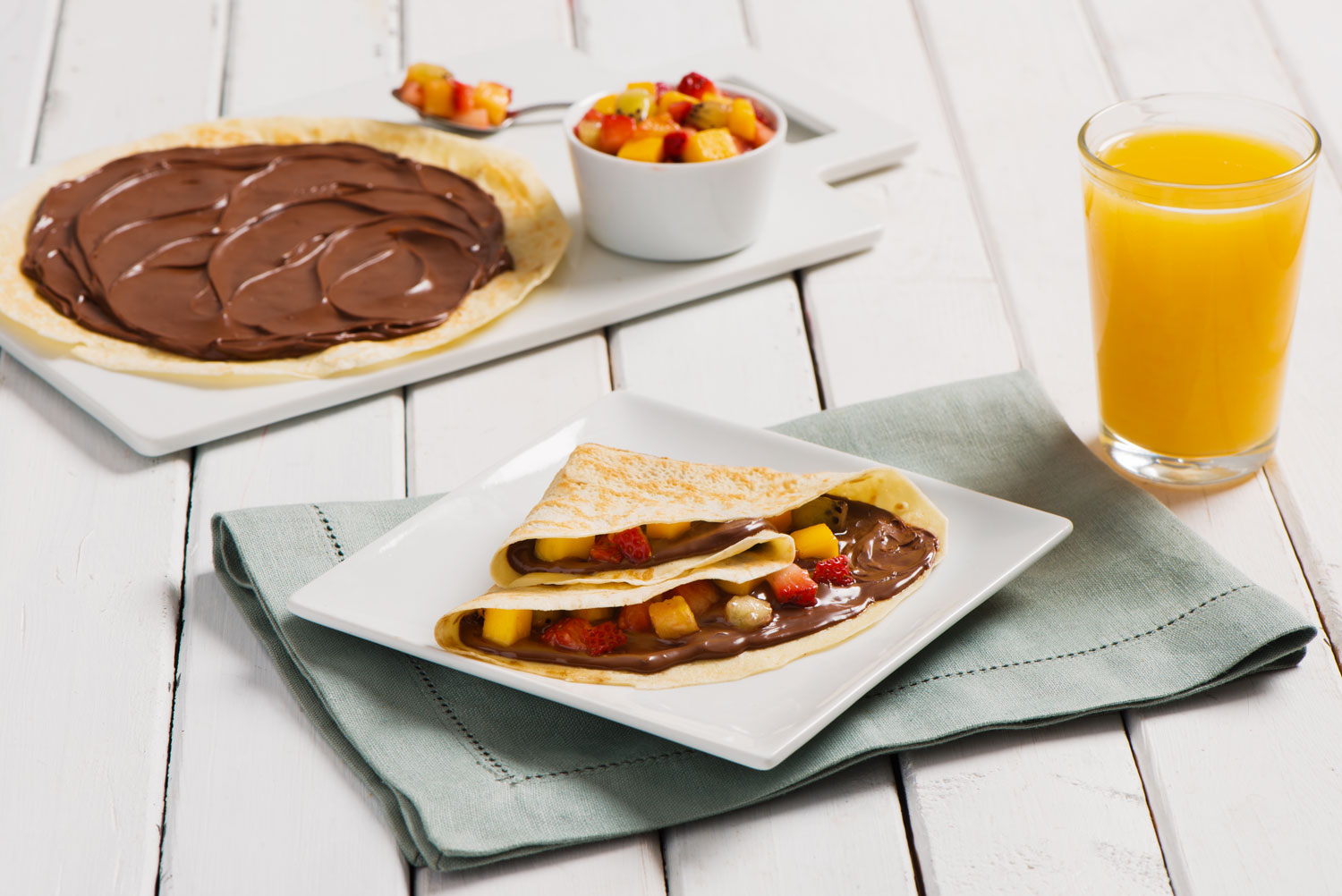 Fresh Fruit Crepes with Nutella®
