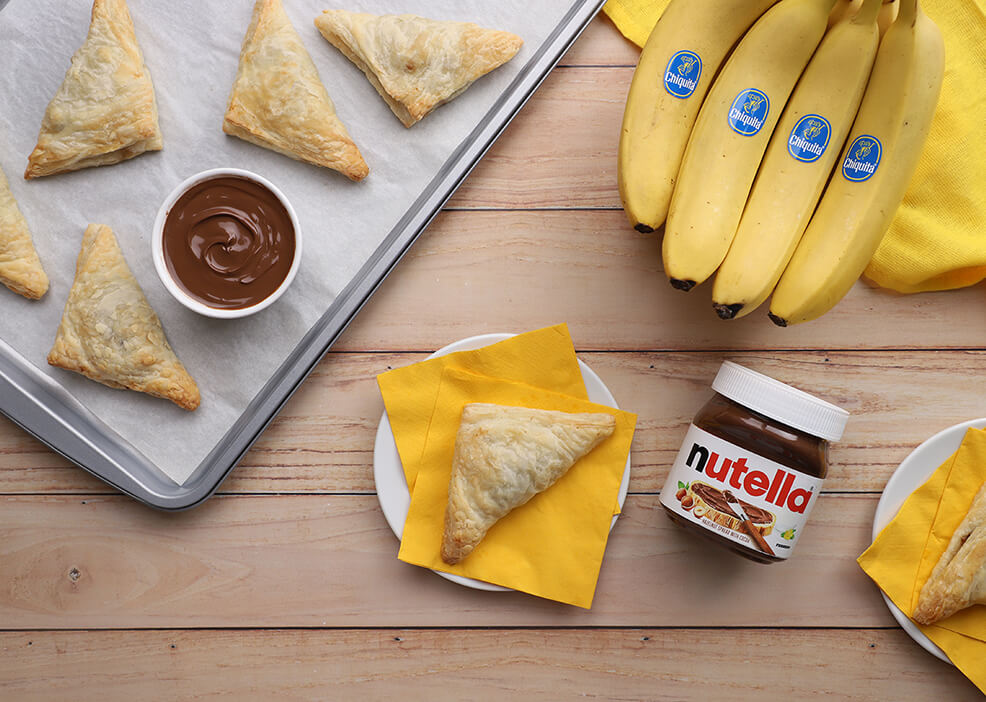 Quick Nutella® Chiquita ® banana Greek calzone with nuts