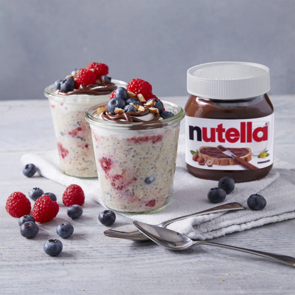 Overnight Oats Recipe with Fresh Berries and Nutella®
